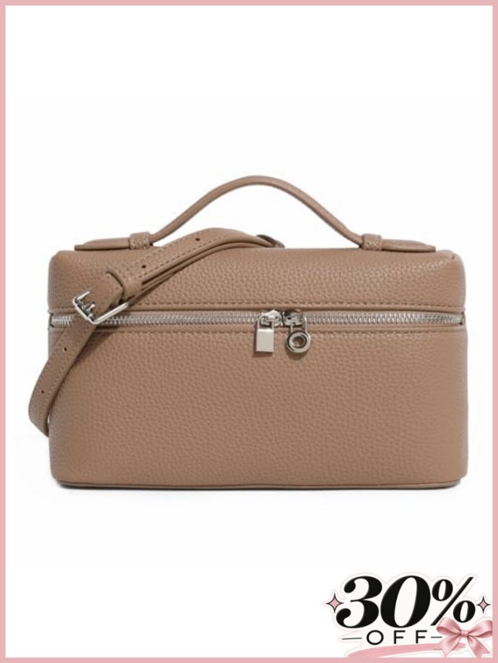Faux Leather Mini Crossbody Bag Top-Handle Pouch Shoulder Handbag
